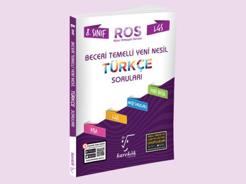 Karekök 8. Sınıf Türkçe ROS Beceri Temelli Yeni Nesil Soru Bankası