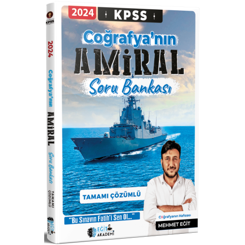 Mehmet Eğit KPSS Coğrafya Amiral Soru Bankası Tamamı Çözümlü 2024