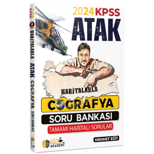 Mehmet Eğit KPSS Haritalarla Atak Coğrafya Soru Bankası 2024