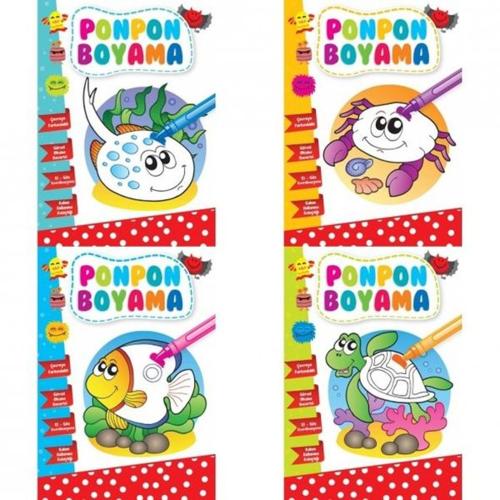 Ponpon Boyama 4 Kitap Takım