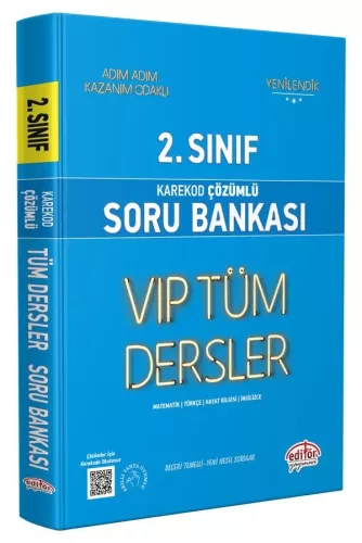 Editör 2. Sınıf VIP Tüm Dersler Soru Bankası Mavi Kitap