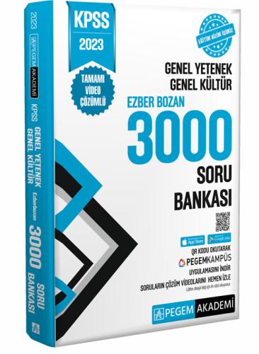 Pegem KPSS GY GK Ezberbozan 3000 Soru Bankası 2023