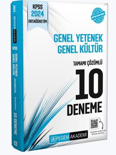 Pegem KPSS Ortaöğretim GY GK 10 Deneme 2024