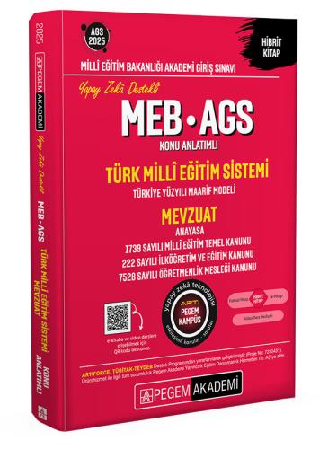 Pegem MEB AGS Türk Milli Eğitim Sistemi Mevzuat Konu Anlatımlı 2025