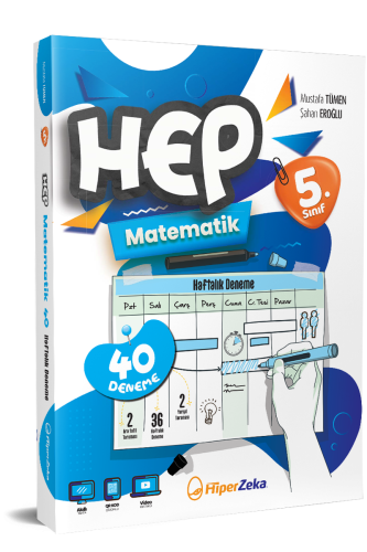 Hiper Zeka 5. Sınıf Haftalık HEP Matematik 40 Deneme 2025