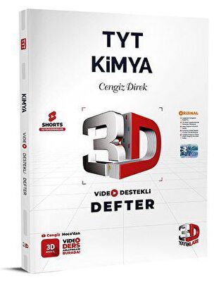 3D TYT Kimya Video Destekli Defter 2024