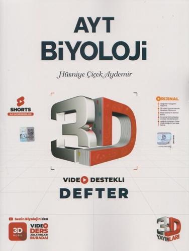 3D AYT Biyoloji Video Destekli Defter