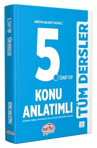 Editör 5. Sınıf VIP Tüm Dersler Konu Anlatımlı 2025