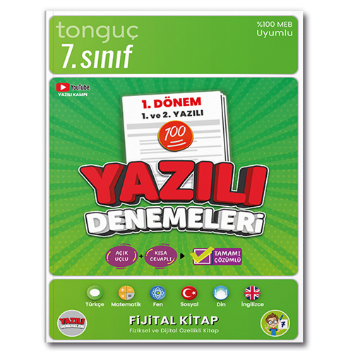 Tonguç Akademi 7. Sınıf Yazılı Denemeleri 1. Dönem 1. ve 2. Yazılı