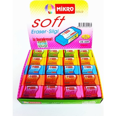 Mikrogold Soft Eraser Silgi 2B 5 Renk