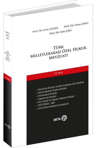 Türk Milletlerarası Özel Hukuk Mevzuatı Ciltli