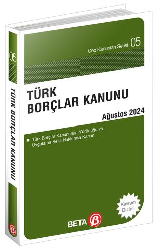 Türk Borçlar Kanunu Cep Serisi Eylül 2024