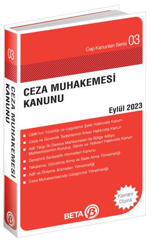 Ceza Muhakemesi Kanunu Cep Serisi Eylül 2023