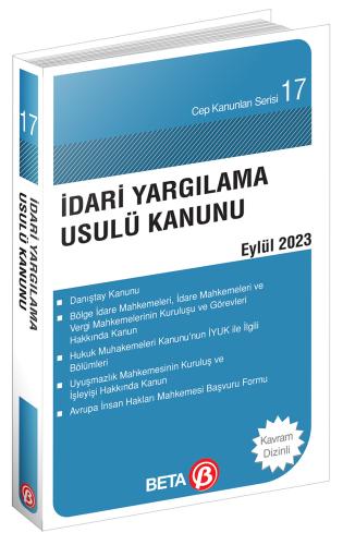 İdari Yargılama Usulü Kanunu Cep Eylül 2023