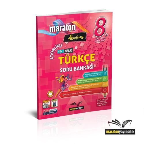 Maraton 8. Sınıf Türkçe Etkinlikli Soru Bankası