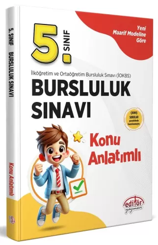 Editör 5. Sınıf Bursluluk Sınavı Konu Anlatımlı Karekod Çözümlü