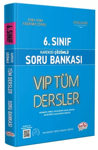 Editör 6. Sınıf VIP Tüm Dersler Soru Bankası Mavi Kitap