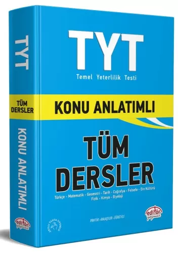 Editör TYT Tüm Dersler Vip Konu Anlatımlı 2025