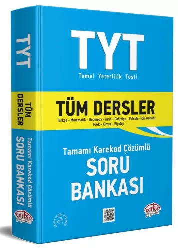 Editör TYT Tüm Dersler Tamamı Çözümlü Soru Bankası 2025