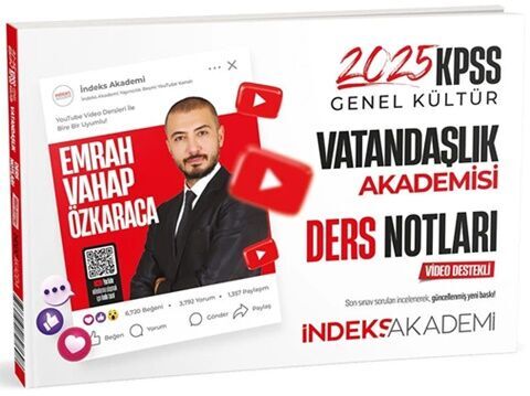 İndeks KPSS Vatandaşlık Akademisi Video Ders Notları 2025