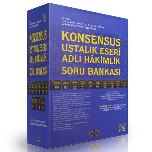 Savaş KONSENSUS Ustalık Eseri Adli Hakimlik Soru Bankası