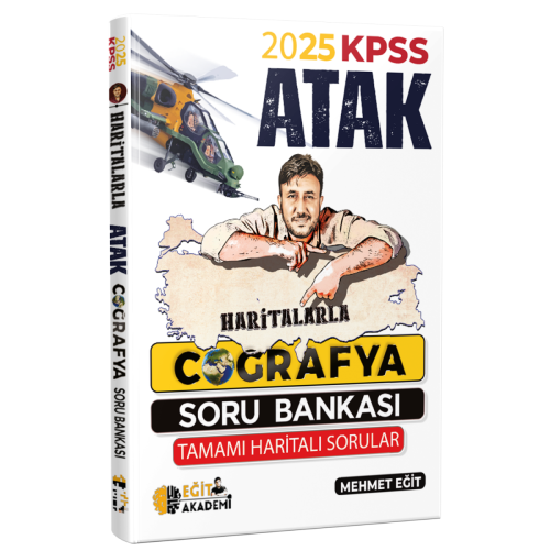 Mehmet Eğit KPSS Haritalarla Atak Coğrafya Soru Bankası 2025