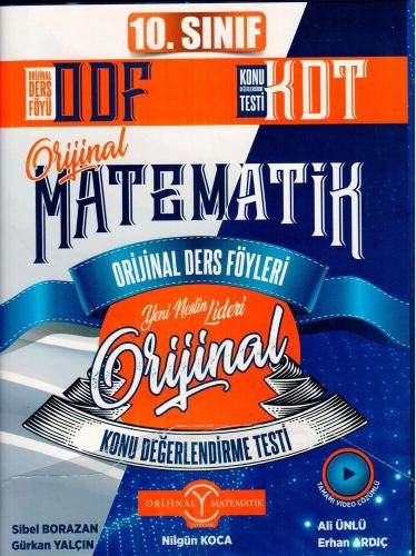 Orjinal 10. Sınıf Matematik ODF KDT