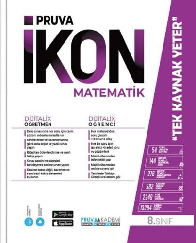 Pruva Akademi 8. Sınıf İkon Matematik Konu Anlatım Kitabı