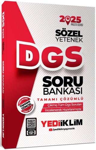 Yediiklim DGS Sözel Yetenek Tamamı Çözümlü Soru Bankası 2025