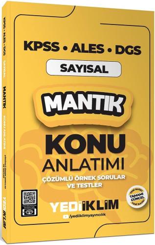 Yediiklim KPSS ALES DGS Sayısal Mantık Konu Anlatımı 2025